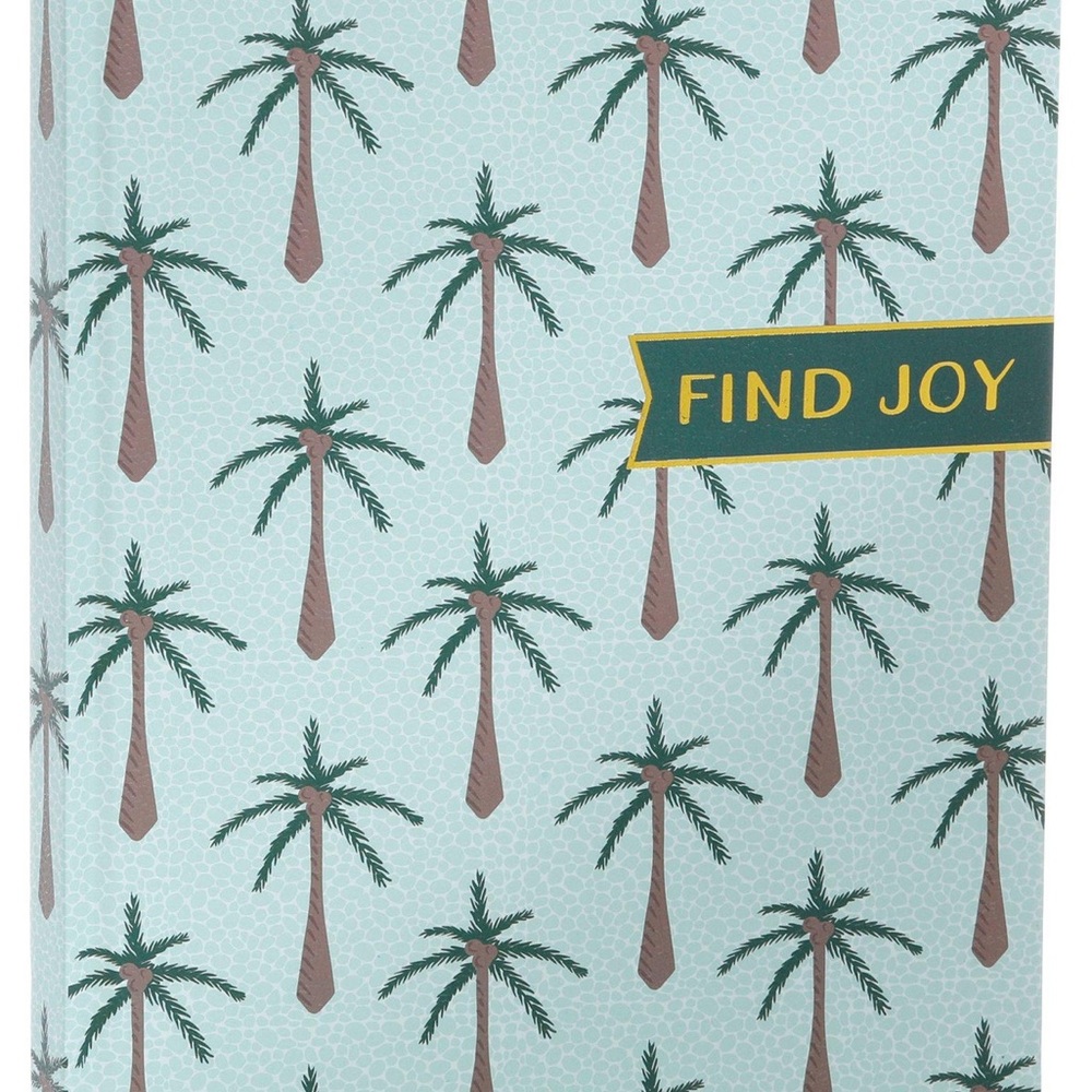 Find Joy Palm Tree Notebook journal - Blue and Brown - Picture 3 of 4